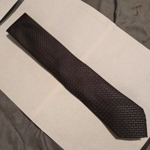 Van Heusen Panel Tie, Men's One Size, Black Opt Plaid